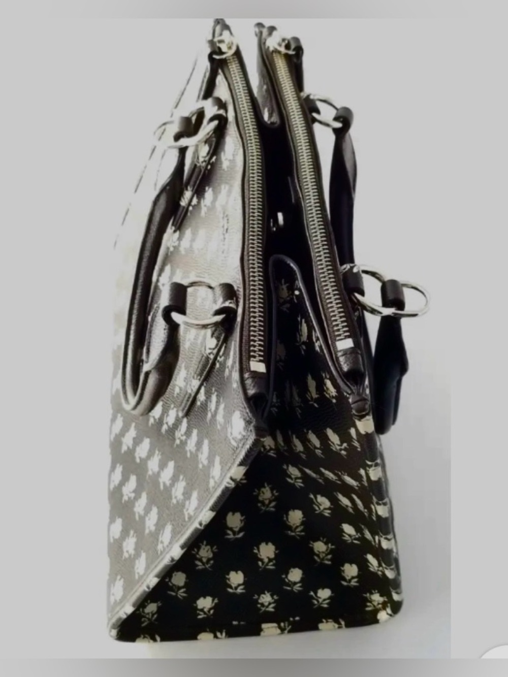 Coach F34775 Crosby Carryall in Printed Crossgrain Badlands (Silver/Black/White) - Picture 8 of 9
